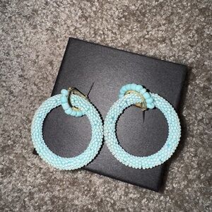 Elegant Beaded Hoop Earrings